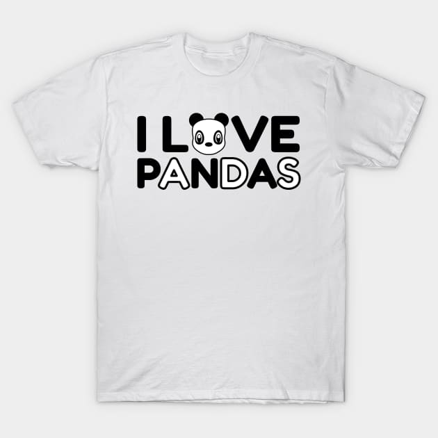 I Love Pandas Forever T-Shirt by TamiPop
